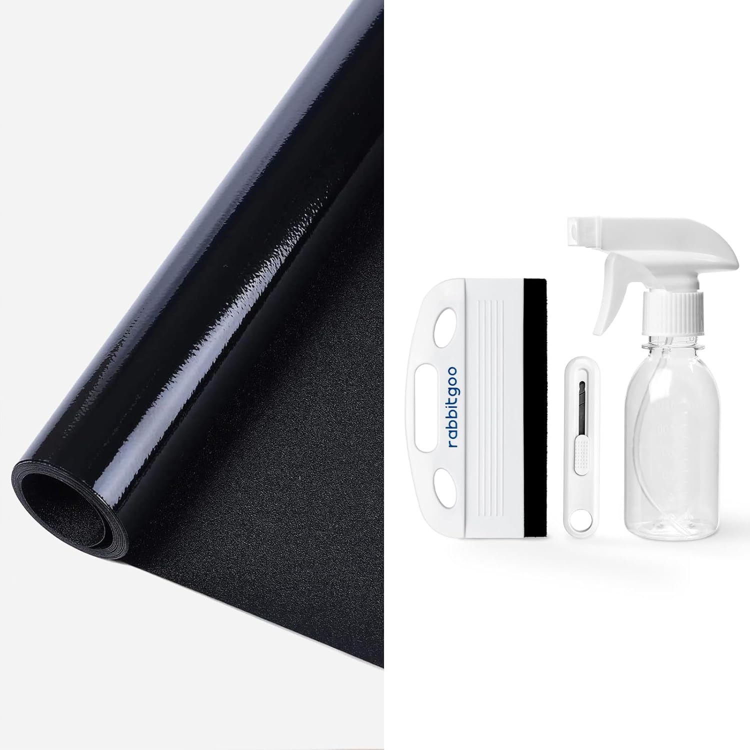 rabbitgoo Blackout Window Privacy Film 29.5" x 78.7", rabbitgoo Window Tint Kit Tools