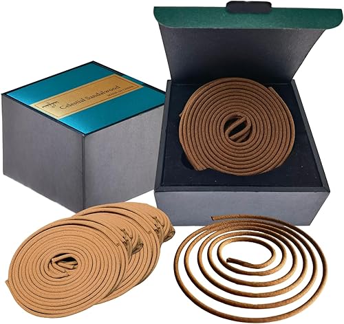 Bobinas de incienso, juego de 20 bobinas de incienso y soporte para aromaterapia y meditación, diseño en espiral para una fragancia duradera,