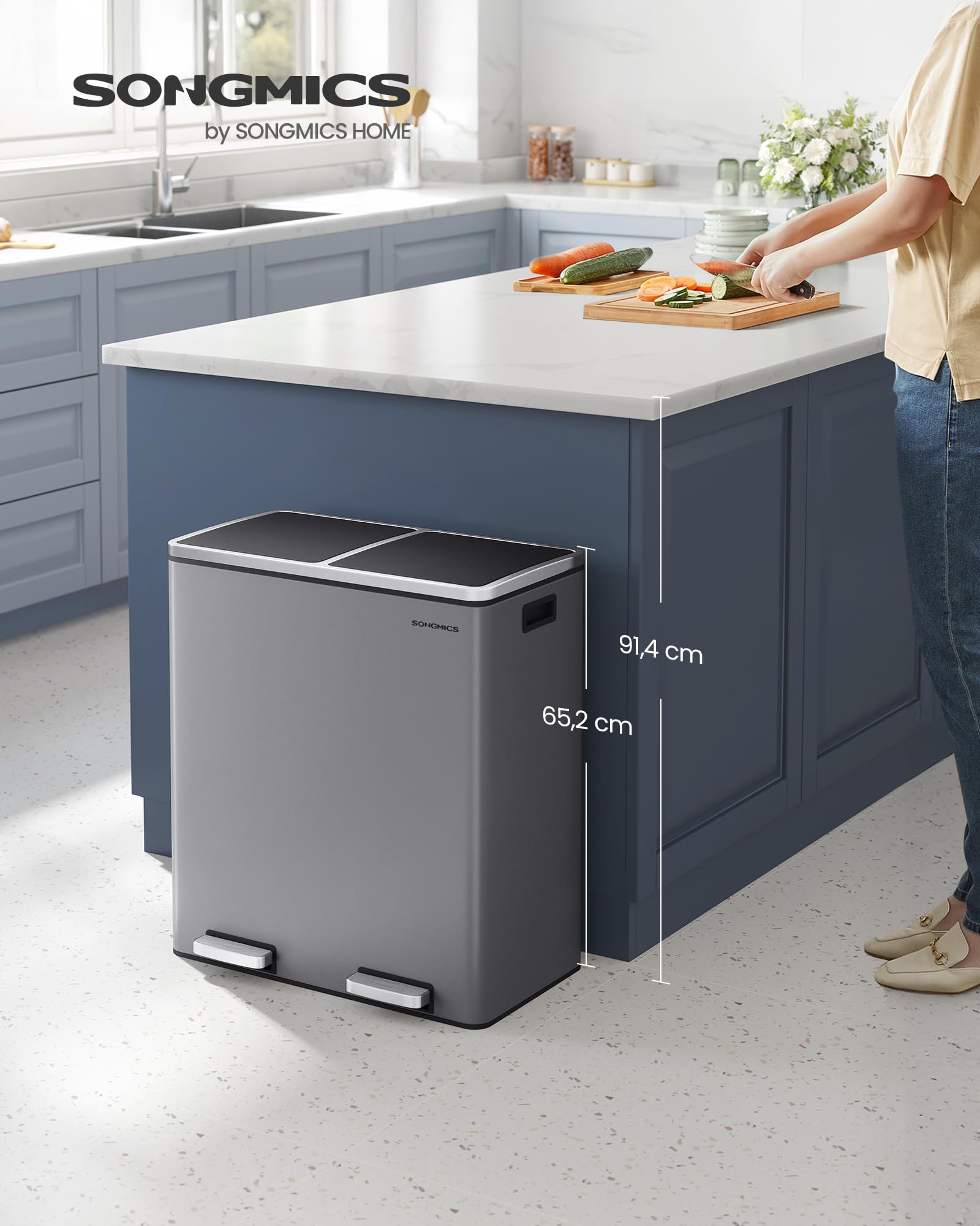 SONGMICS Müllbeutel mit Zugband, 30 L Müllsäcke, für 60 L SONGMICS Müllbeutel mit Zugband, 30 L Müllsäcke, für 60 L