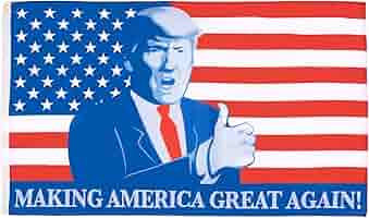 AZ FLAG Bandiera Da Tavolo Donald Trump - 21x14 Cm, Poliestere, Con Base Nera, Decorazione USA