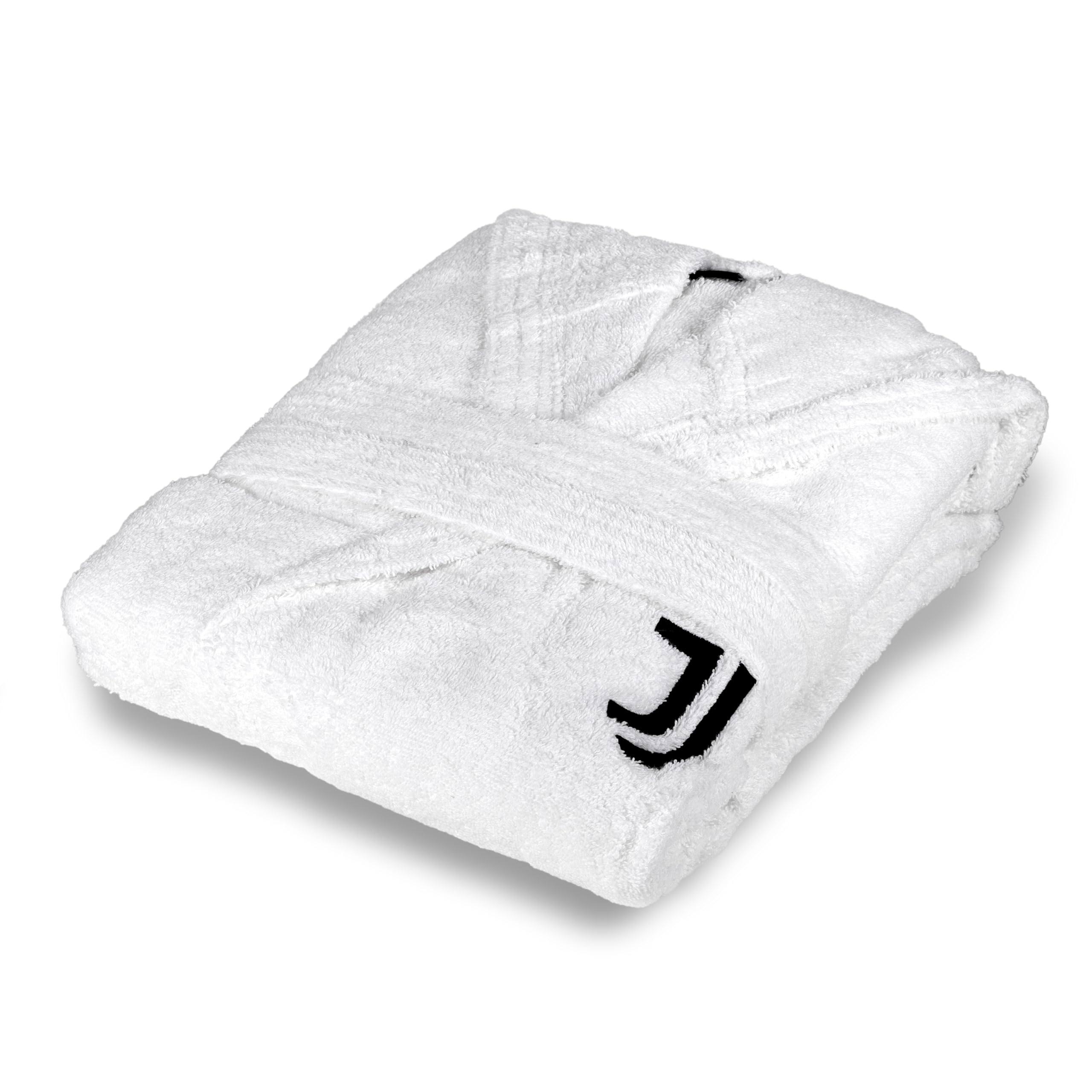 Juventus, Accappatoio con Cappuccio, Accappatoio Unisex, In Spugna 380 gsm, 100% Cotone, Logo della Juventus Lato Cuore