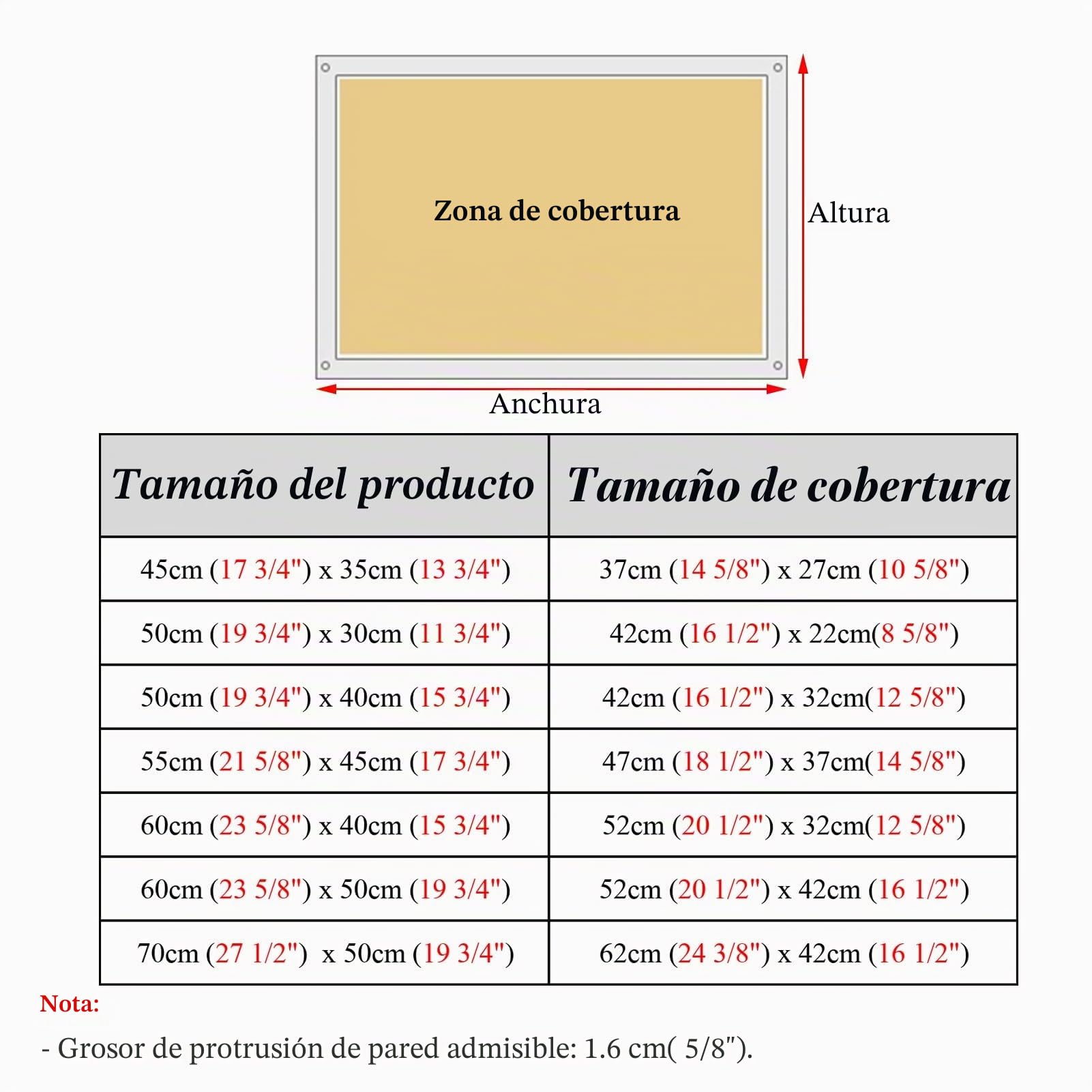 Tapa Cuadro Electrico Cubierta Multifuncional para Caja de Fusibles, Marco Artístico con Bisagras para Cubrir El Panel Eléctrico, Cubierta para Panel de Interruptores de 45Cm, 50Cm, 55Cm y 70Cm de Lar