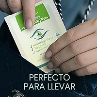 Vista 6 de NOVEHA 60 toallitas de aceite de árbol de té para párpados y pestañas, con ácido hialurónico, té verde y manzanilla para blefaritis, picazón y ojos