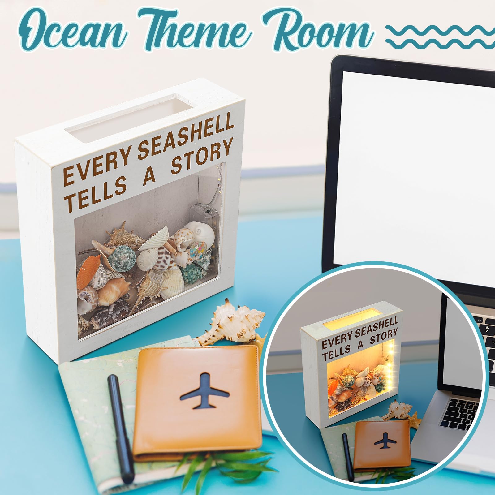 Amazon.com: Juexica Seashell Holder with Sea Shell Light Display