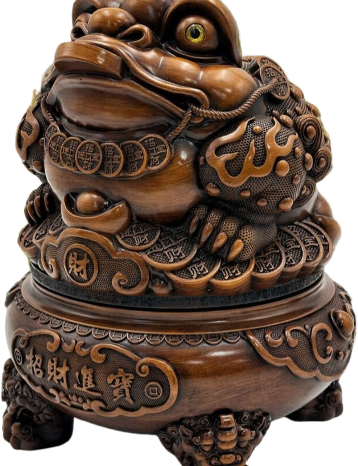 树脂中式家居摆件 Feng Shui Figurine Home Office Decor Chinese Gifts 仿木招财 Feng Shui Figurine Lucky Money Toad Decorations 金蟾八方来财摆件 Feng Shui Figurine Home Office Decor Chinese Gifts 店铺乔迁新居开业礼品 9353