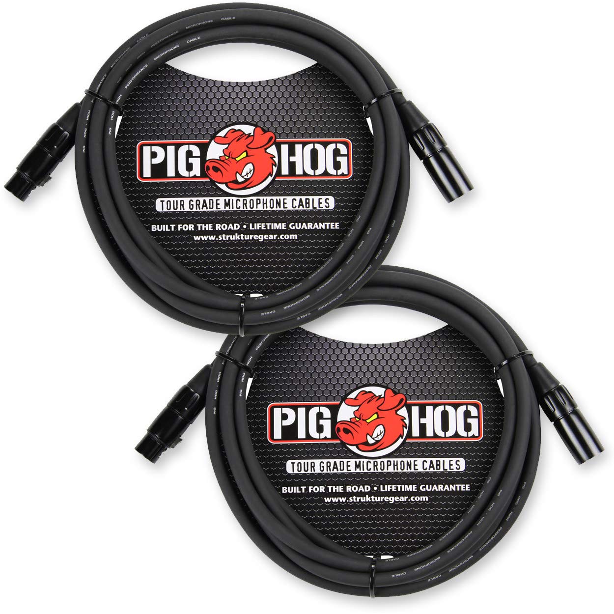 Pig Hog XLR 15 Foot 6 Pack Tour Grade Microphone Cables
