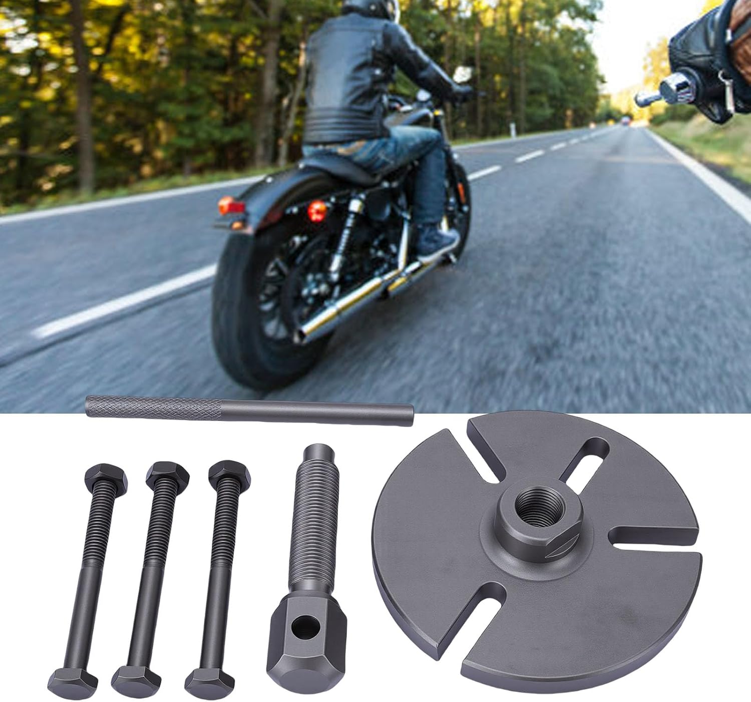 CHICIRIS Flywheel Puller Rotor Magneto Puller Tool High Strength Carbon Steel Remover for Motorcycle Engine Flywheel Removal Extractor (150 Magnetic Motor)