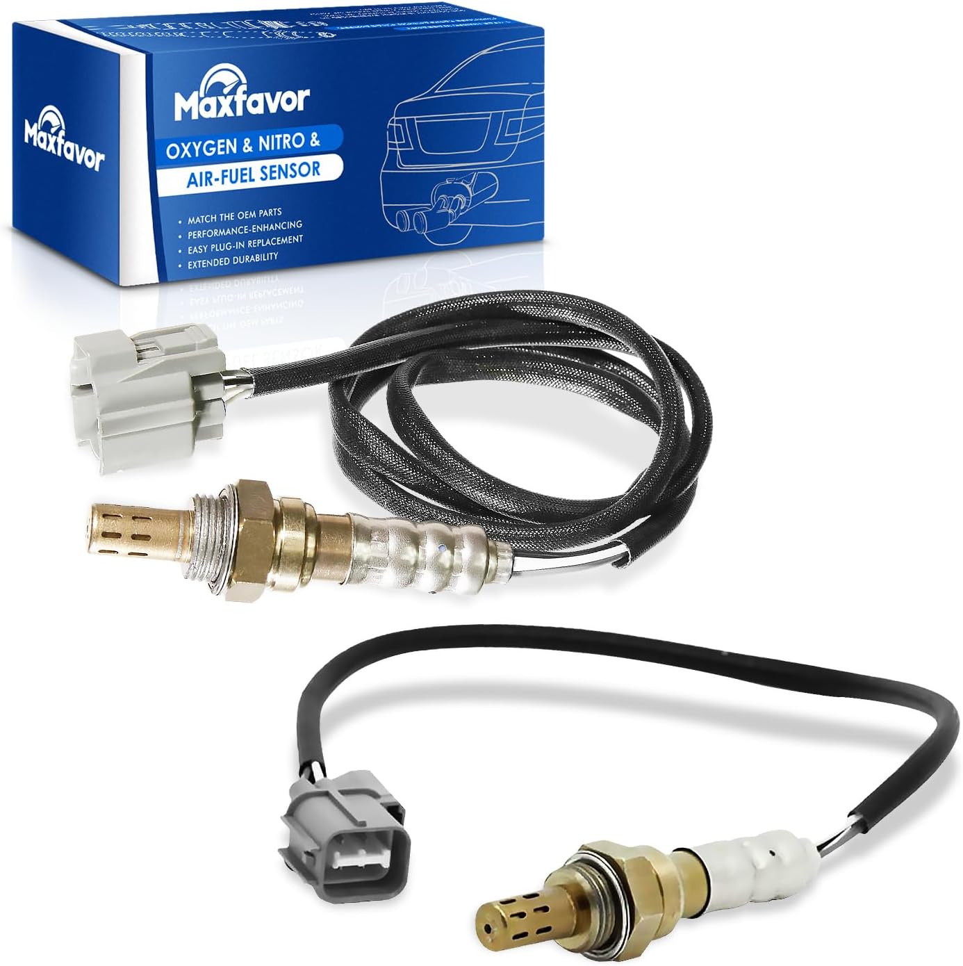 Maxfavor 2Pcs Oxygen Sensor O2 Sensor Replacement for 2001 2002 Acura Mdx 3.5L,for 2003 2004 Honda Pilot 3.5L 234-4368 234-4601 Upstream and Downstream 02 Sensor