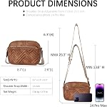 BOSTANTEN Crossbody Bags for Women Vegan Leather Quilted Purses Small Shoulder Bag Ladies Handbags with Wide Strap