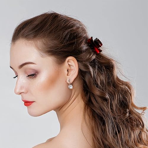 Miniatura 7 de 24 pinzas pequeñas de plástico para el cabello, medianas para niñas y mujeres, pinzas para el cabello pequeñas de 1 pulgada, buenas para