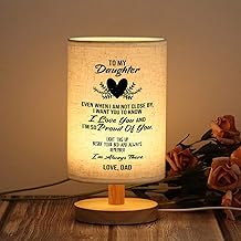 WSYEAR Birthday Gifts for Daughter from Dad,to My Daughter Gifts from Dad- Table Lamp Best Father Daughter Graduation Gifts for Grown Daughter