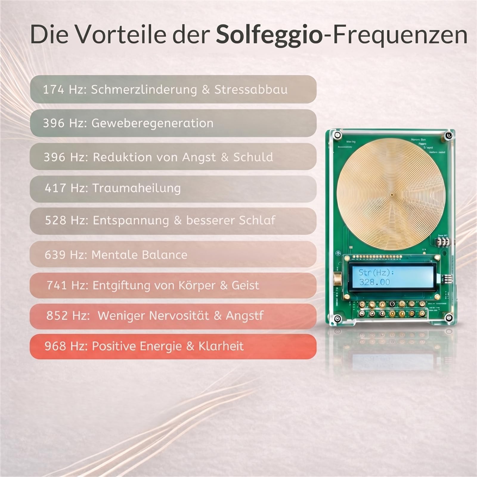 2026 Zentra One Smartes Frequenzgerät, Frequenz Gerät Zentra One mit USB-Anschluss und Bildschirm, Schumann Frequenz Generator für Schlafmittel, Entspannung(Grün)