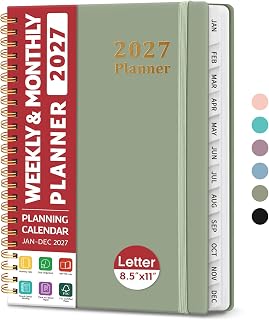 Taja 2027 Planner, Jan 2027 - Dec 2027 Monthly & Weekly Calendar Book