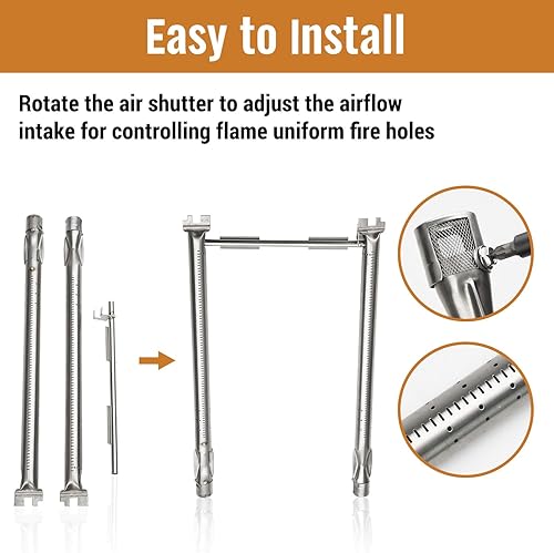 Miniatura 4 de Rushare Piezas de repuesto para parrilla Weber GS4 Spirit II serie 200, Spirit II E-210, S-210 (control montado en la parte delantera), barras