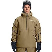 Pioneer Camp Giacca da sci semi-frontale da uomo, con colonna d’acqua di 10000 mm, impermeabile e traspirante (7000 g), giacca da sci e snowboard con collo da neve rimovibile, cappuccio regolabile