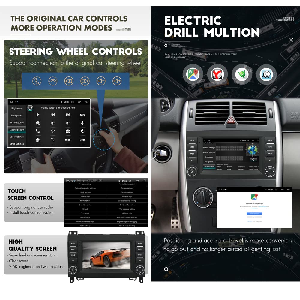 LKW Navigationsgerät mit 7 Zoll Touchscreen, GPS Navi Navigationssystem unterstützt lebenslang Kartenupdate