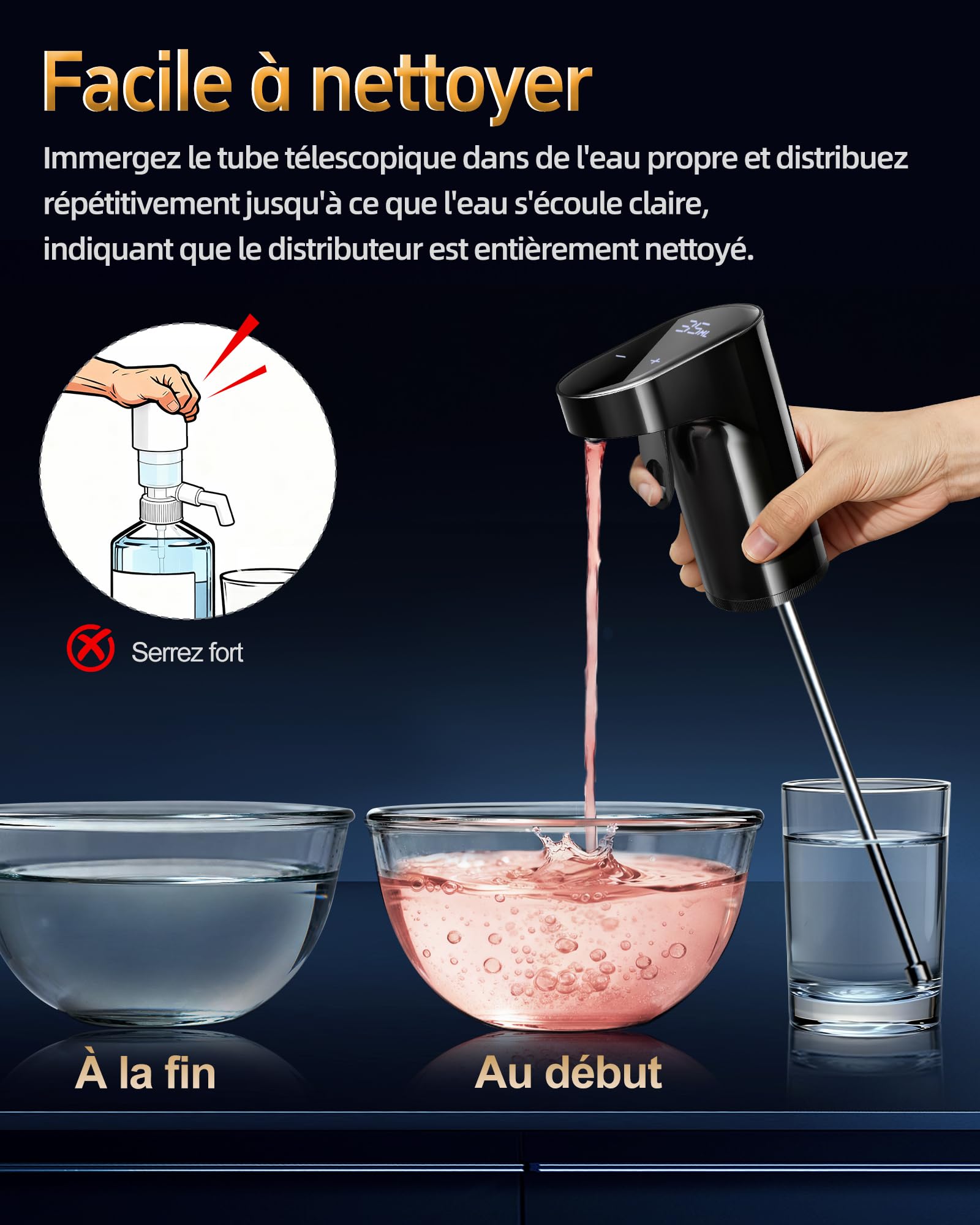 Cadeau Fête des Pères - 5-en-1 Décanteur électrique à vin et distributeur intelligent de liqueur, Aérateur auto dosage précis 1-999 ml, Cadeau de Pâques pour amateurs de vin, de whisky et hôtes (Noir)