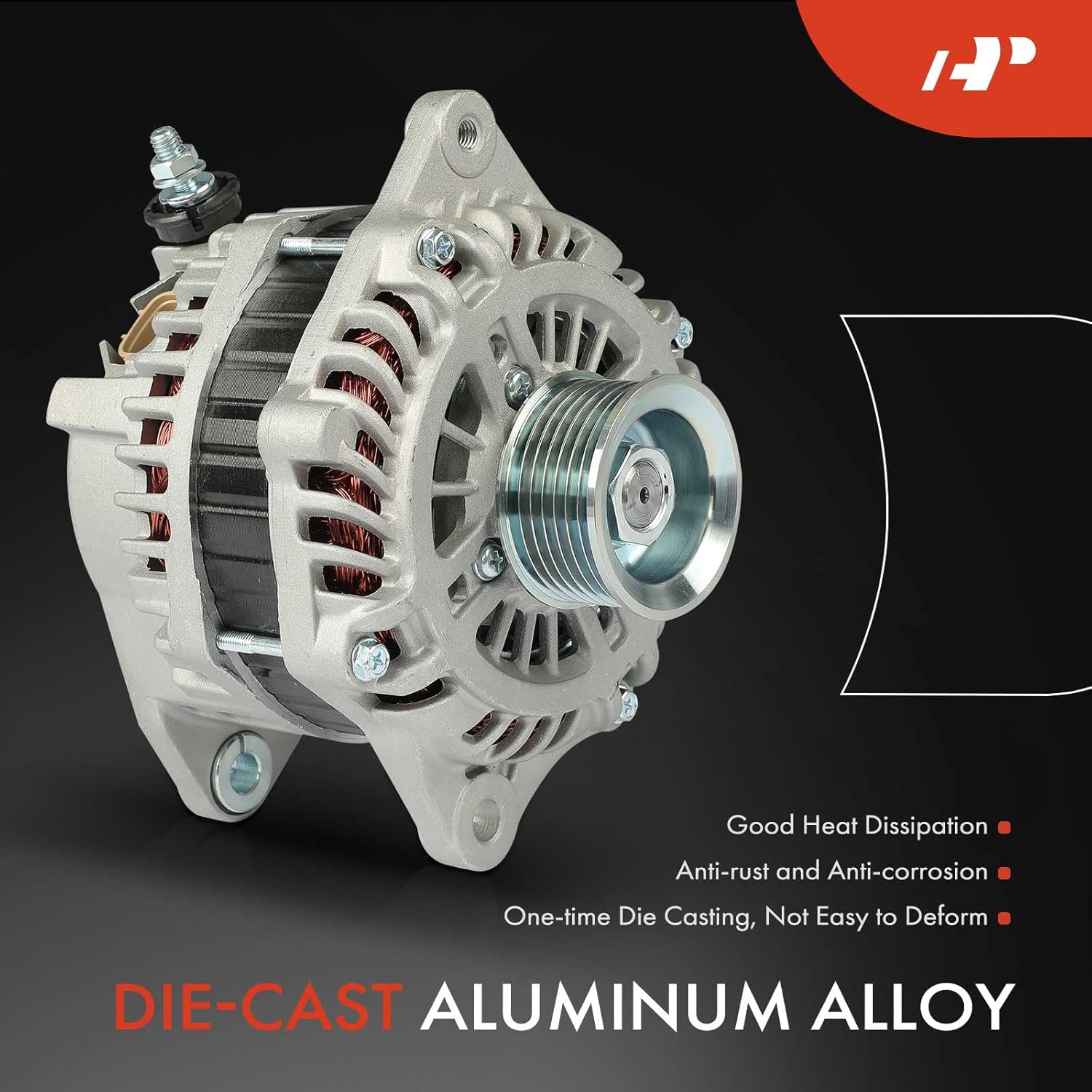 A-Premium Alternator Compatible with Nissan Murano 2015-2017, Pathfinder 2013-2017 & Infiniti QX60 2014-2016, JX35 2013, 2.5L 3.5L, 12V 150A 7-Groove Pulley CW, Replace# 23100-3JA1A, 23100-3JA1ARE