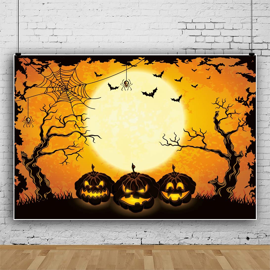 Amazon.co.jp: Qinunipoto 背景布 ハロウィンの背景 黄色い柄