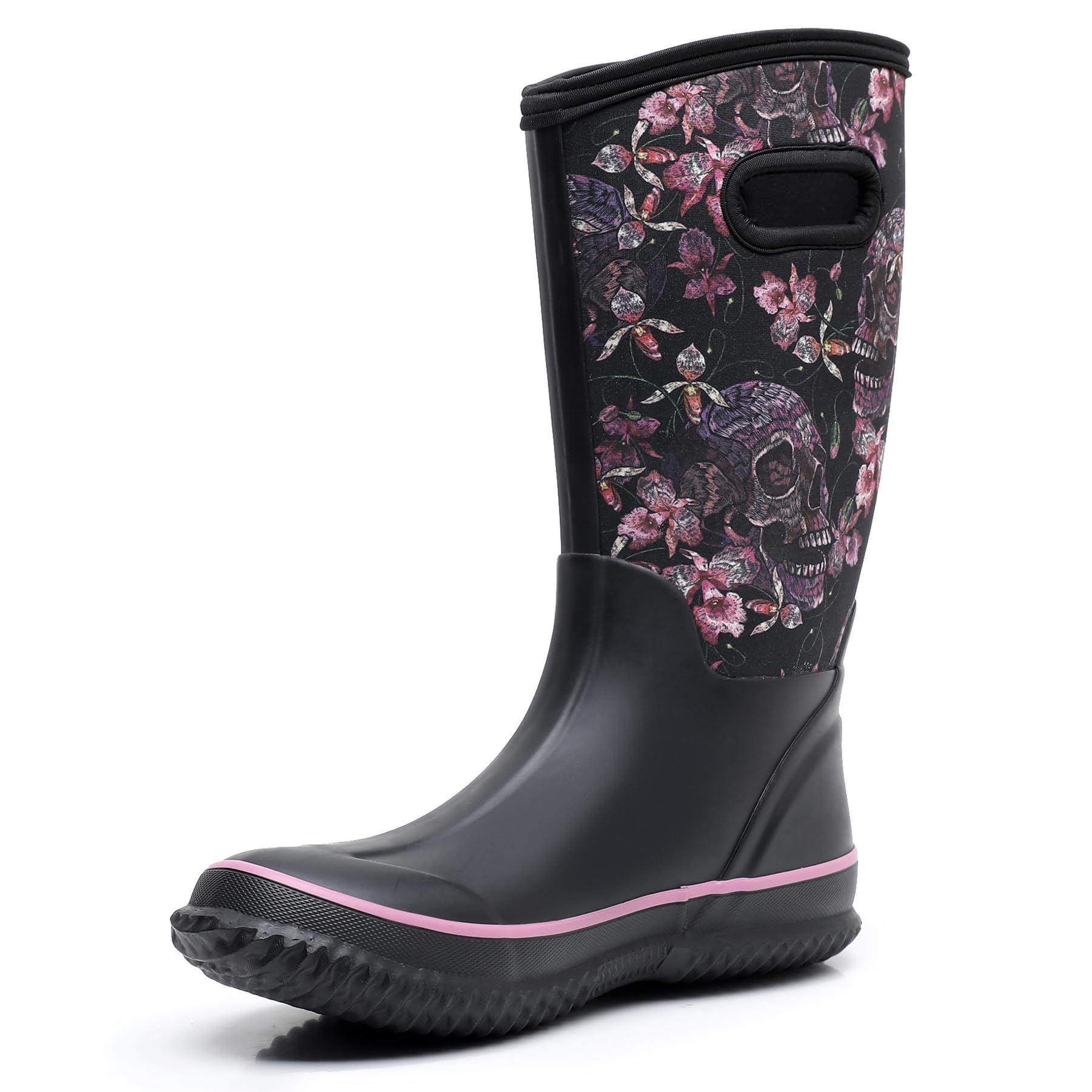 WTWWomen's Rubber Rain Boots Mid Calf Waterproof Insulated Neoprene Muck Boots Outdoor Hunting Garden Boots for Women