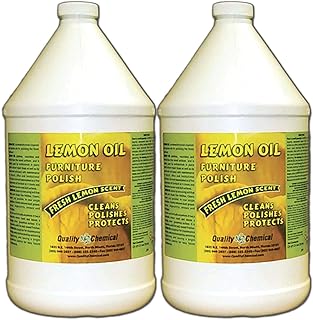 Lemon Oil Furniture Polish (finest blend of lemon oils, waxes & moisturizers & UV protectants)-2 gallon case