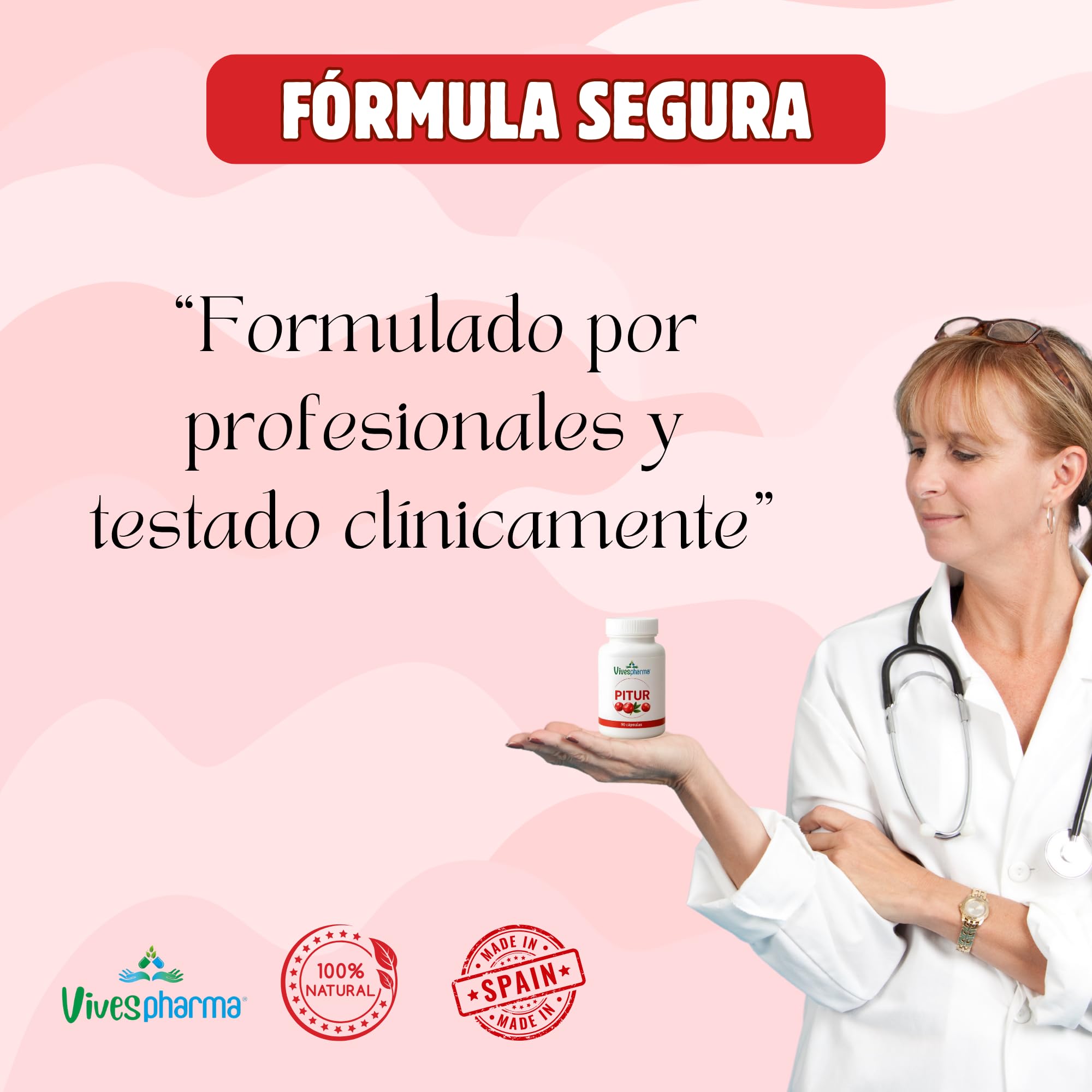 Arándano Rojo Americano con D Manosa para Cistitis y Tracto Urinario | Suplemento Natural Infecciones Urinarias Mujeres | 90 Cápsulas Vegetales | Sin Gluten | Sin Lactosa - PITUR