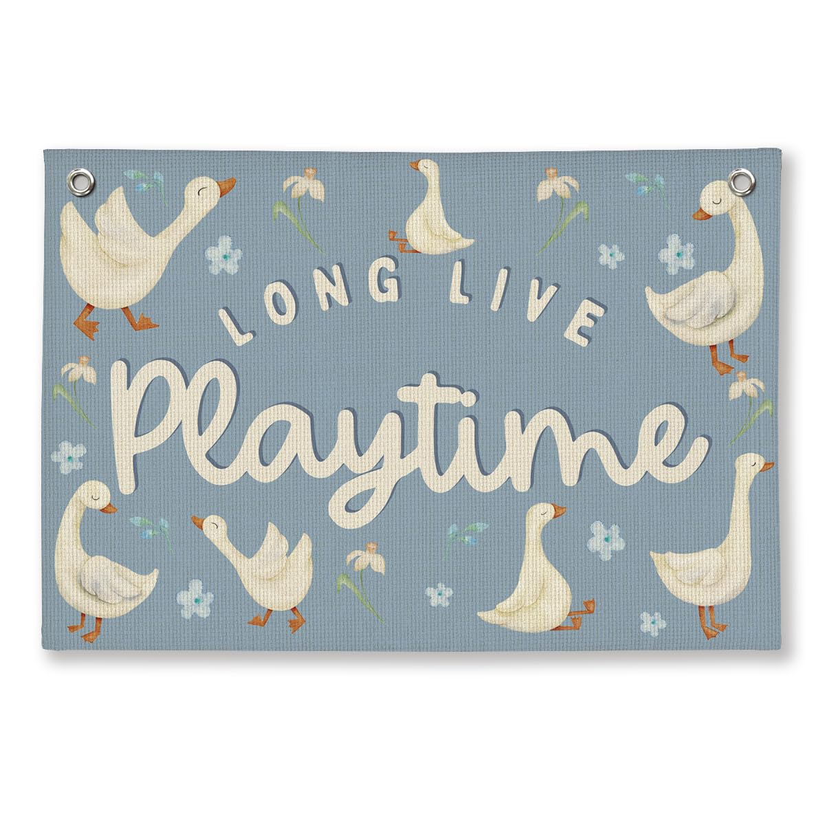 Playroom Wall Decor, Kids Toddler Boy Girls Playroom Silly Goose Decor Hanging Linen Banner,Play Room Wall Decor for Kids Boys Girls Nursery, 20x30 Inch