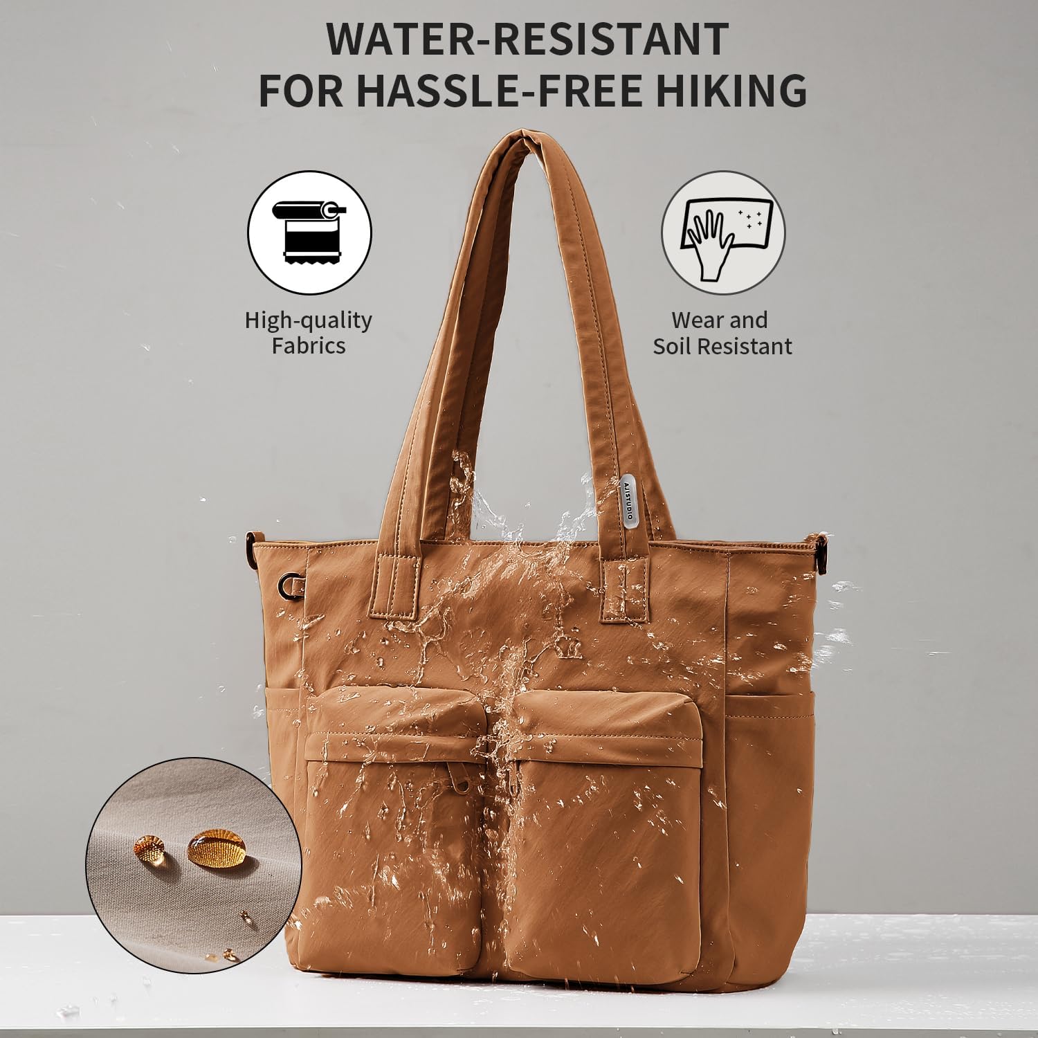 aji Tote Bag for women work, Water-Resistant Tote Bag with Multi Pockets,for Work/Travel/College/Daily - Image 5