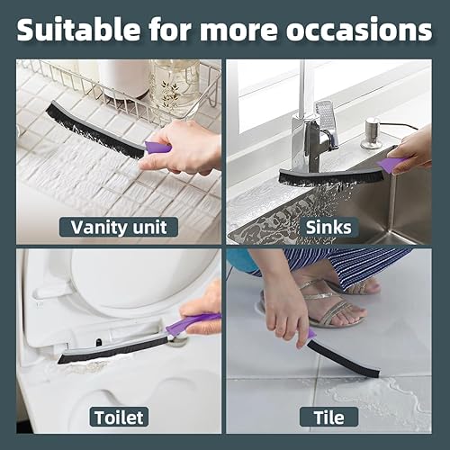 Miniatura 6 de Cepillo de inodoro, 2 piezas de cepillo de limpieza de baño, cepillo de inodoro profundo con agujero para colgar, cepillo de limpieza multifuncional