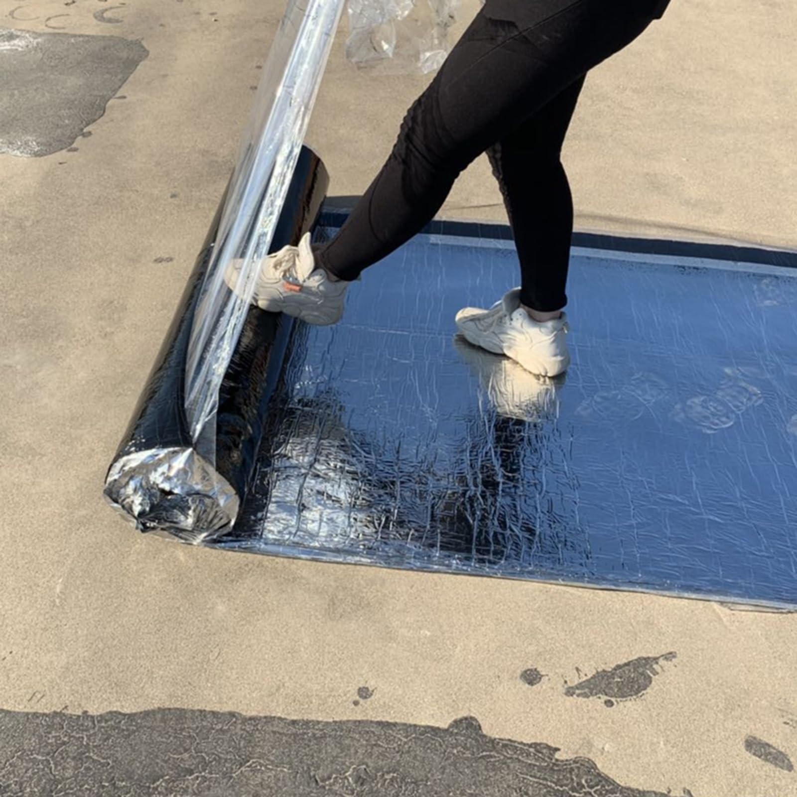 Membrana de asfalto con cinta de rollo intermitente, sello autoadhesivo impermeable para reparación de fugas de techo en tuberías, toldos de caravanas y techos