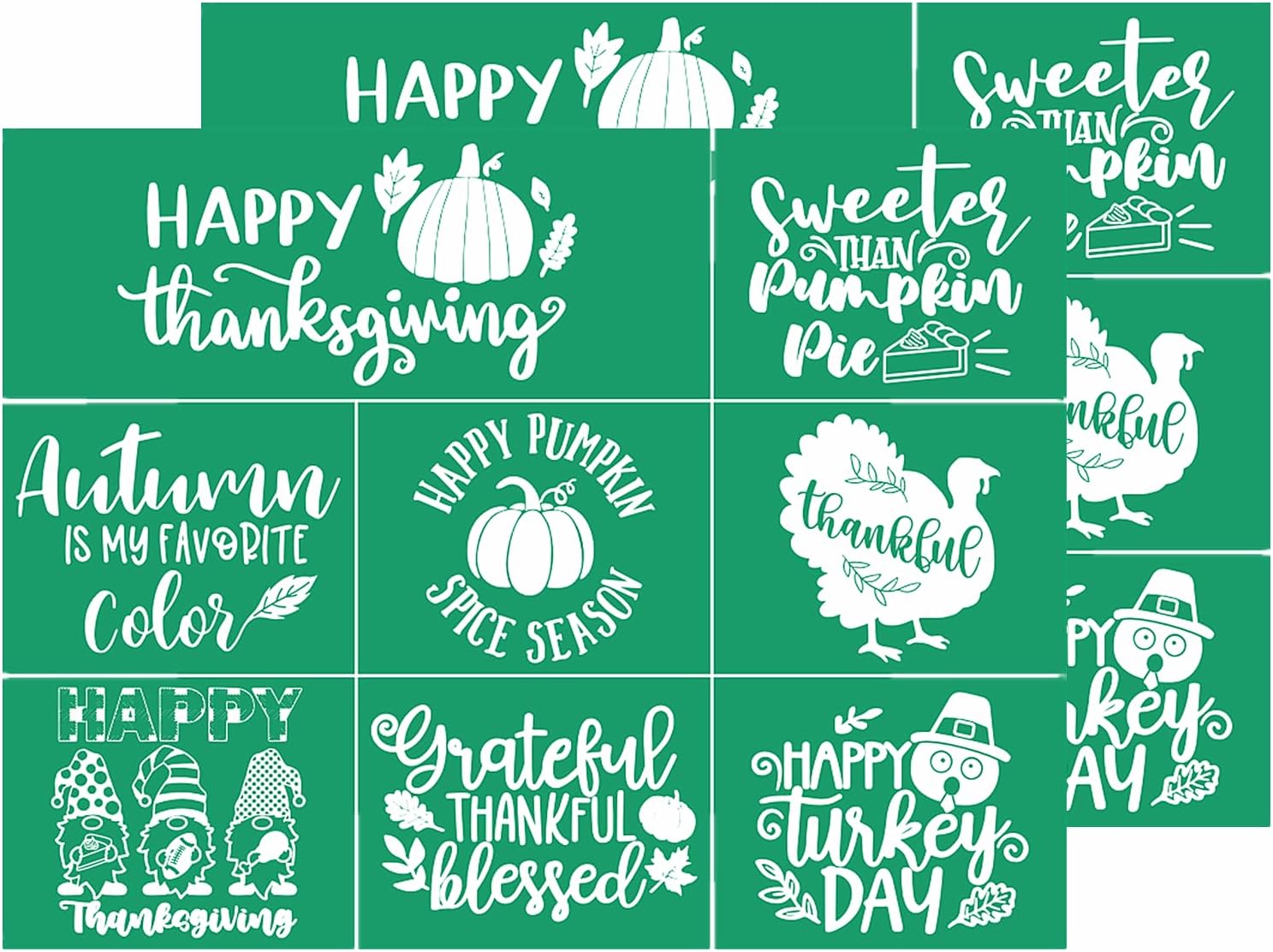 JAJADO Silk Screen Stencils Halloween Chalk Paste Paint Set 20 Pcs, Silk Screen Transfers Chalk Paint for Crafts on Christmas Shirts Stencils Party Living Room Kitchen Office Bar Decorations