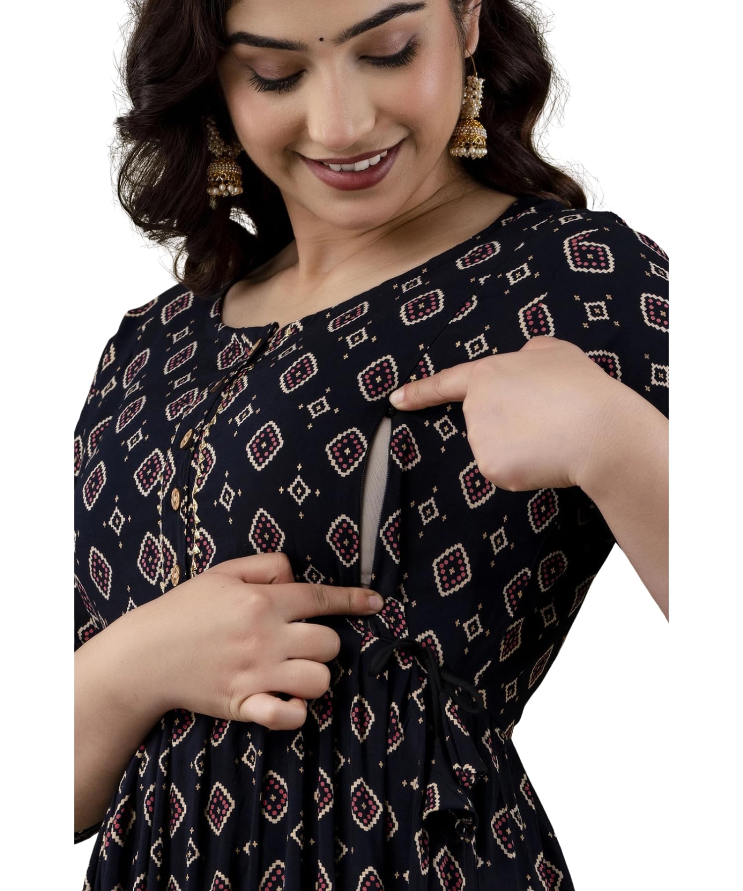 ramvio fashion Women Nighty Cotton Maxi | Ladies Night Maxi Gown | Nighty for Women Stylish | Cotton Feeding Maternity Night Dress-picture-55
