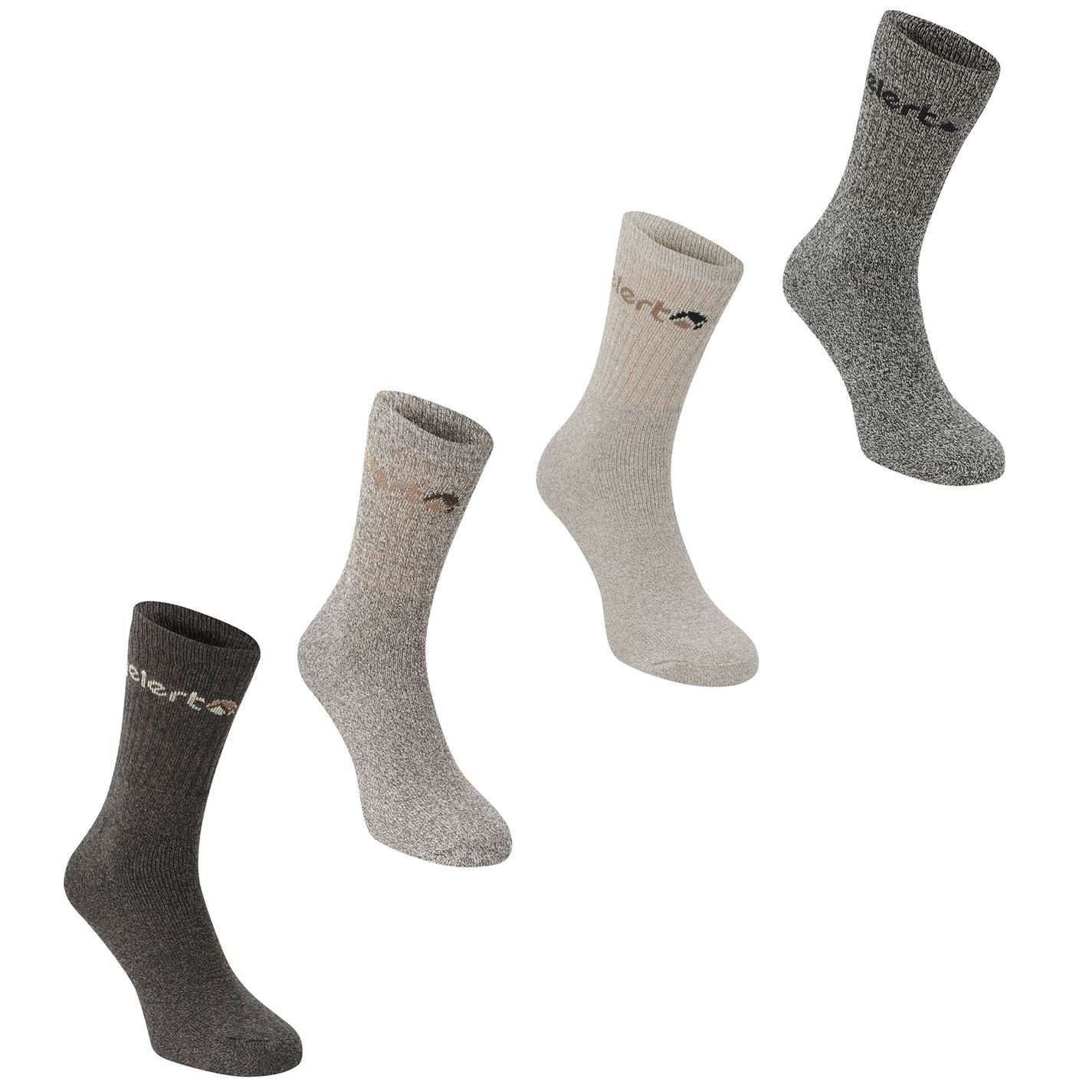 Gelert Mens Walking Boot Sock 4 Pack Brown Mens 7-11
