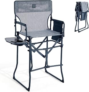 EVER ADVANCED Portable 30.7" Seat Height Tall Camping Directors Chair