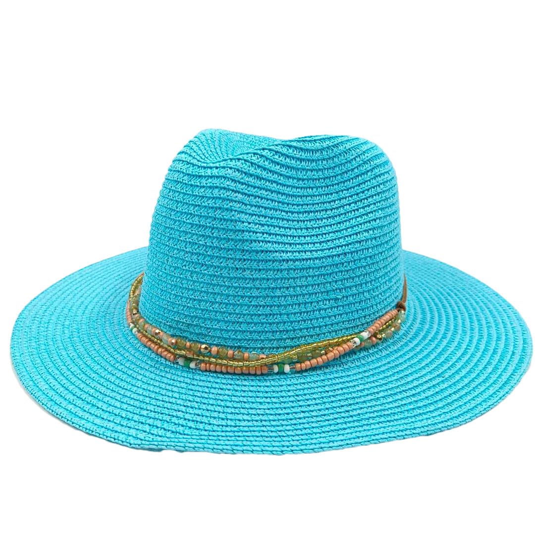 LCUVIMPEX Bucket Hats， Straw Sun Hat Multicolor Unisex Summer(Blue)