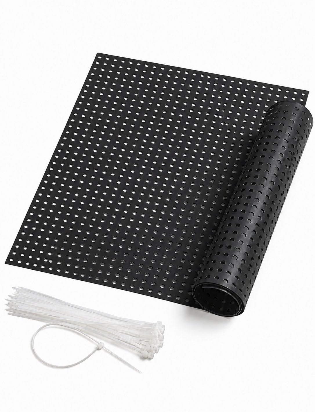 Brise-vue balcon perforé noir occultant pvc pour clôture et garde-fenêtre