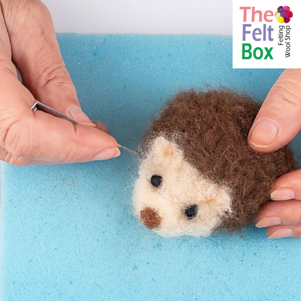 The Felt Box Lana per infeltrimento ad ago, confezione da 100 g, in fibra corta, in lana neozelandese, 27 micron, perfetta per animali, bambole, figure, artigianato, nucleo e finitura