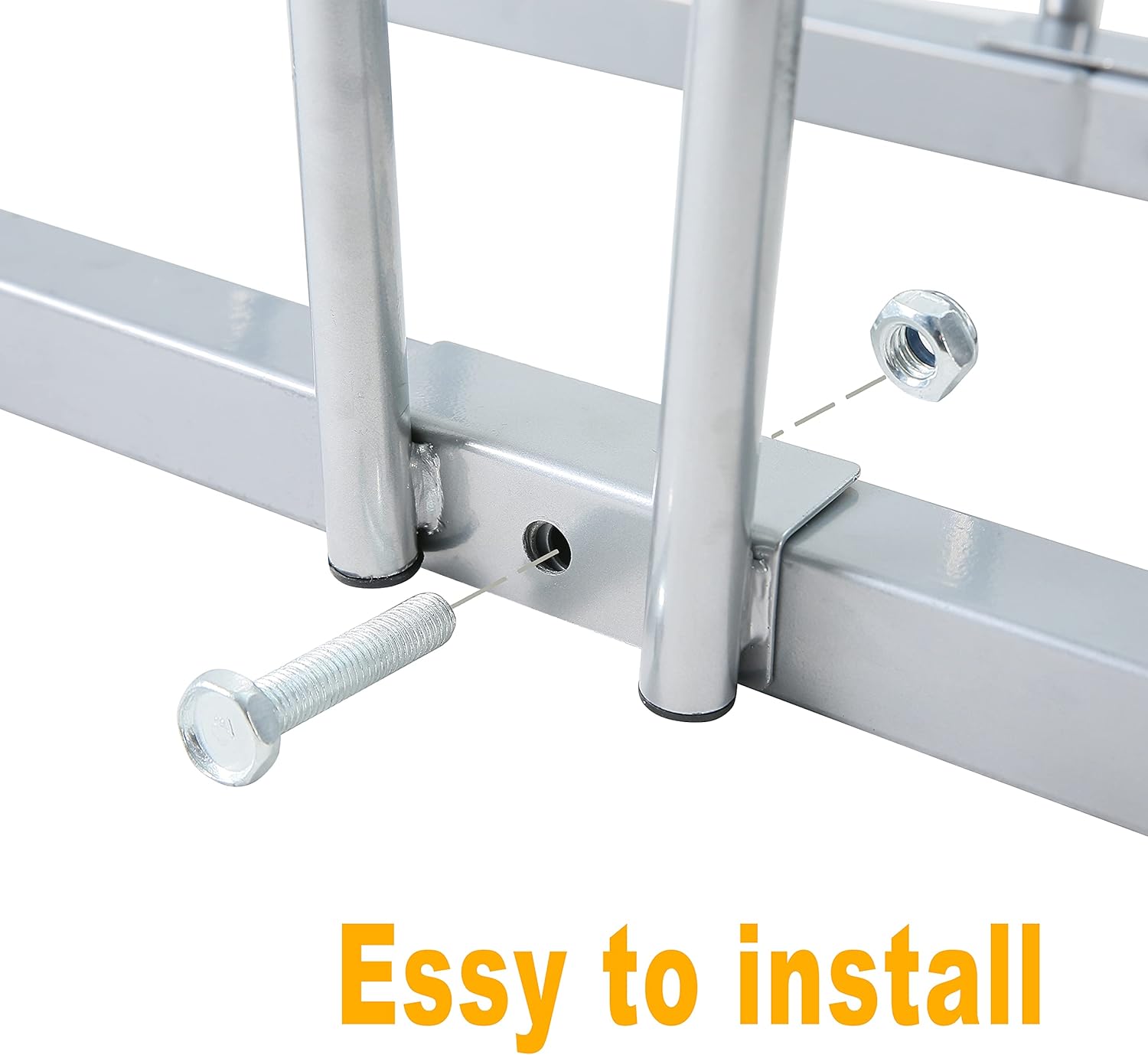 SDADI 4 Bikes Bicycle Floor Parking Rack Stand Indoor Adjustable Storage Stand- Silver