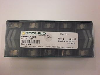 10pc ToolFlo FLT 3L AC3R Top Notch Coated Carbide 60 V Threading Inserts NT 3L AC3 Made in USA