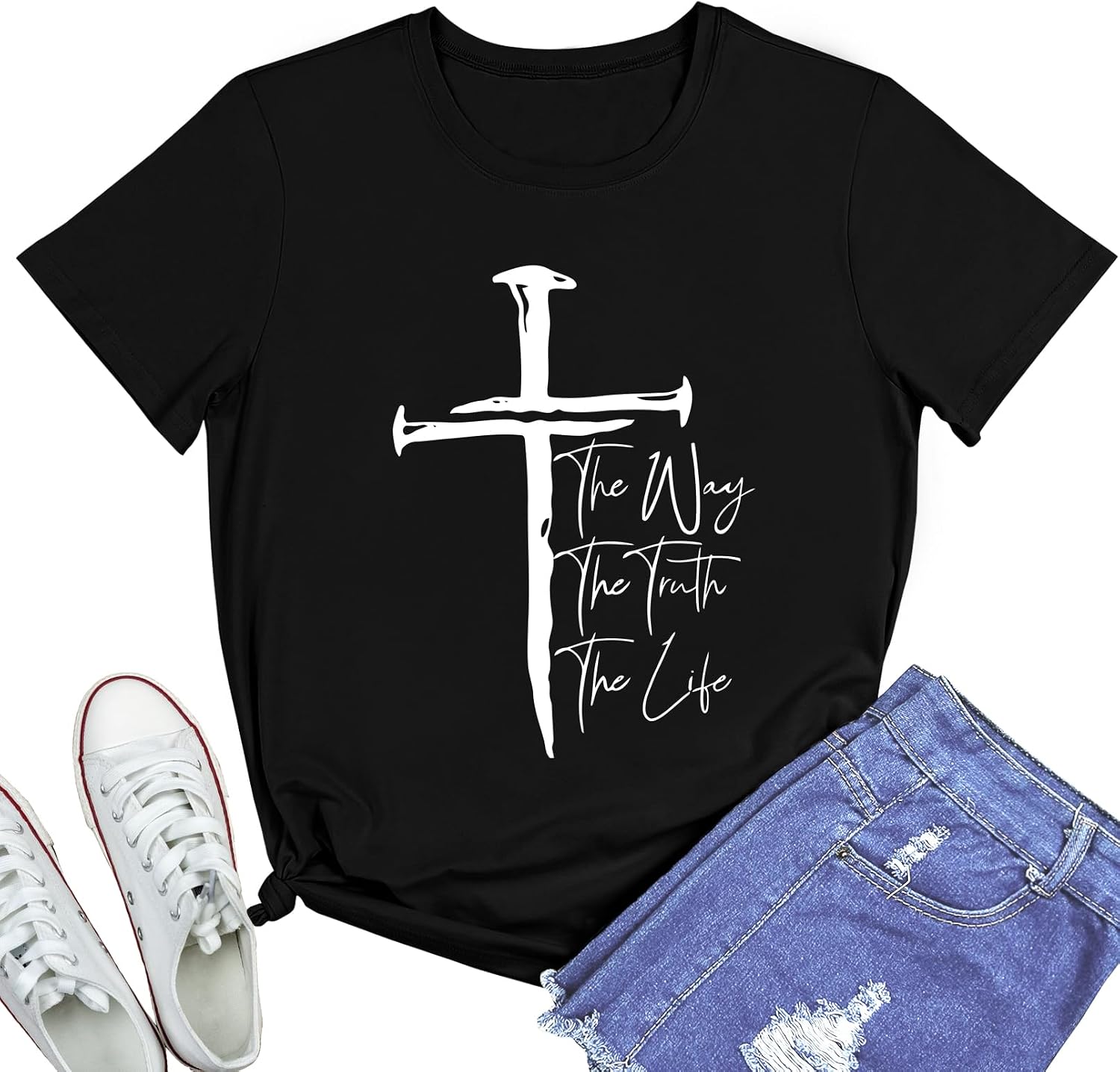 BLACKMYTH Graphic T-Shirts for Women Faith Shirts for Women