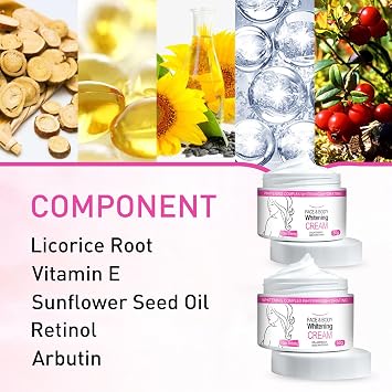 2026new 2pcs Crema para Aclarar las Axilas y Partes Intimas Collagen Cream for Women Crema Para Manchas Oscuras En La Cara Para Piel Entrepierna, Manchas Codos, Piernas Zonas,Rodillas Cuello 1.7oz