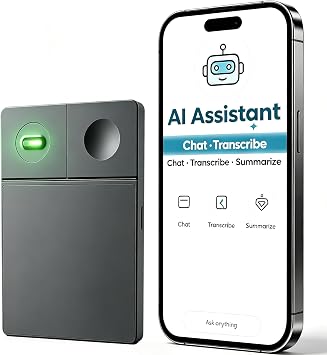 Note Pro AI Voice Recorder, Auto Transcription, AI Note Taker | Recording Device, Action Items, Mind Maps, Ask Agent, MagSafe, iOS & Android, 160-Day Battery