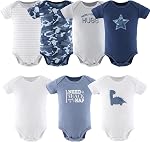The Peanutshell Maillots de corps à manches courtes, 100% Outfits de coton pour les garçons, taille Nouveau-né à 18-24 mois, Camo bleu
