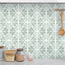 10 Pcs Boho Style Peel and Stick Wall Tiles 20x20cm, Peel and Stick Waterproof Self-Adhesive Backsplash for Kitchen Bathroom, Removable Vinyl Floor & Wall Decals 308