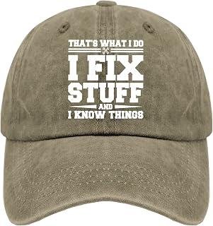 I Fix Stuff Baseball Caps That's What I Do I Fix Stuff and I Know Things Dad Hat for Women Funny Denim Dad Hats Adjustable