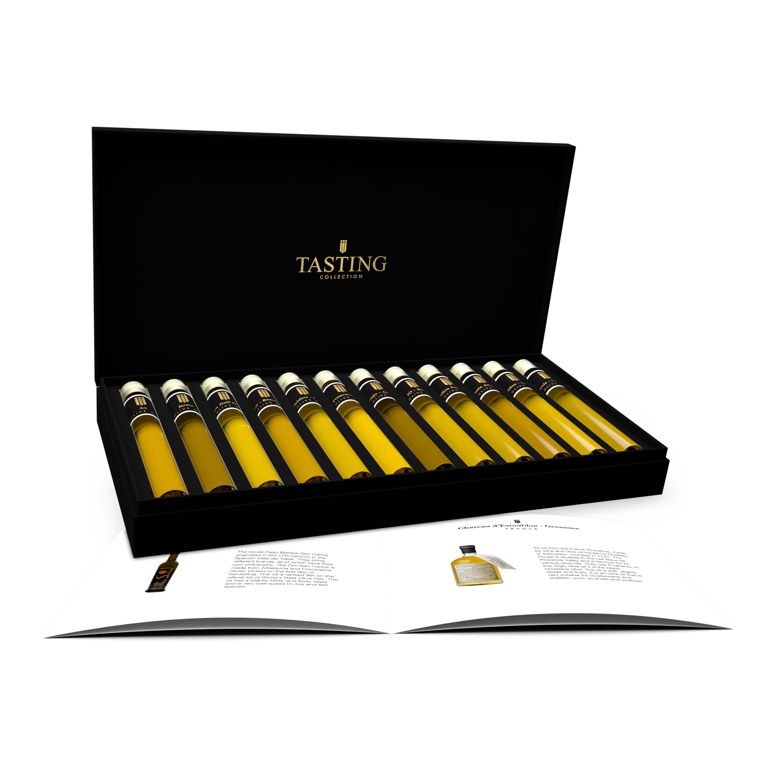 Olivenöl Tasting Probierset 12 Fläschchen Verkostung im Geschenkset