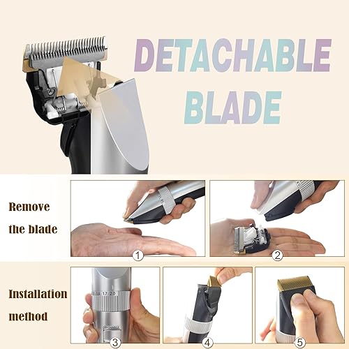 Miniatura 4 de Paquete de 2 cuchillas de repuesto compatibles con Panasonic WER9902, apto para ER-GP80 ER1611 ER1512 ER1511 ER1510 ER1610 ER160 ER153 ER152 ER151