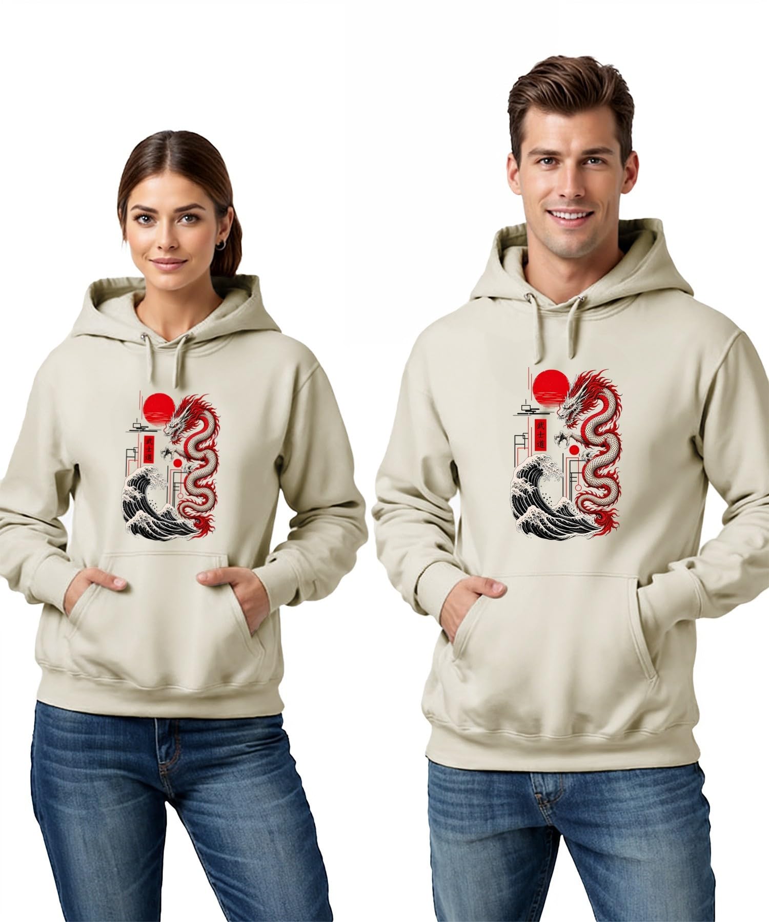 Bushido Sweat à capuche japonais Y2K Dragon