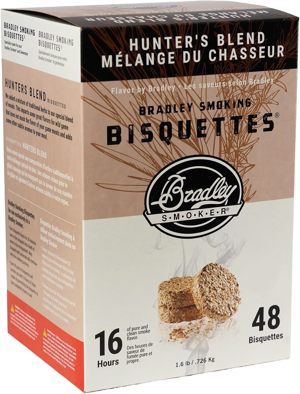 Bradley Smoker Bisquettes for Grilling and BBQ, Hunter's Premium Blend, 48 Pack
