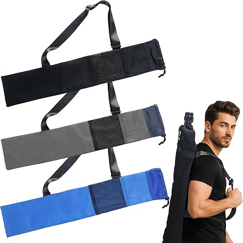 Bolsa de transporte portátil para bastones de senderismo, 3 piezas, bolsa de hombro, bolsa de almacenamiento de repuesto para senderismo, bastones